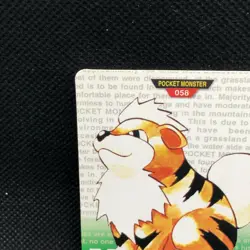 Growlithe FILE 58 Pokemon Card Carddass 1996 BANDAI Nintendo Japanese Anime F/S - Image 5