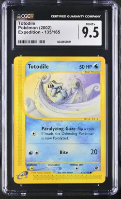 CGC 9.5 Totodile 135/165 Expedition 2002 Pokemon Card - Image 1