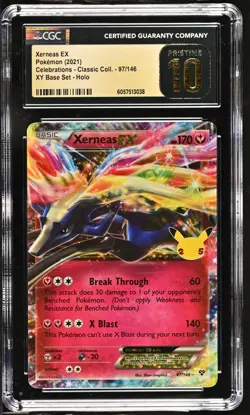 CGC 10 Pristine Xerneas EX 97/146 Celebrations Classic Collection Pokemon Card - Image 1