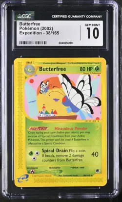 CGC 10 Butterfree 38/165 Expedition 2002 Pokemon Card - Image 1