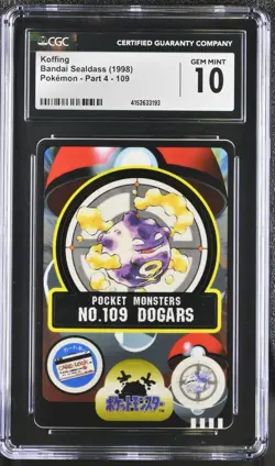 CGC 10 Koffing No. 109 Bandai Sealdass 1998 Pokemon Card - Image 1