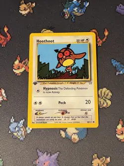 Pokemon Card Hoothoot 60/111 Neo Genesis FIRST EDITION - (NM-) - Image 1