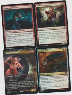 ZOMBIE-VAMPIRE RED DECK-40 CARDS MTG MAGIC N-MINT UNPLAYED E-3 FOILS - Image 1