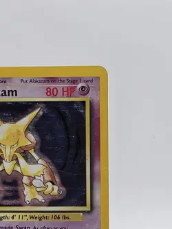 Pokemon TCG Alakazam Base Set Holo Card 1/102 Unlimited Rare - Image 5