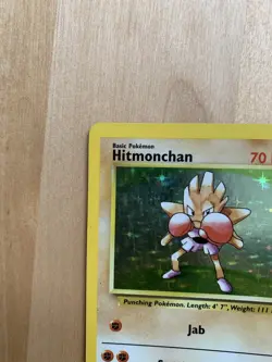 Hitmonchan 1999 Base Set Pokemon Card 7/102 Rare Holo - LP WOTC - Image 2