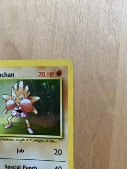 Hitmonchan 1999 Base Set Pokemon Card 7/102 Rare Holo - LP WOTC - Image 3
