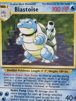 Pokemon TCG Blastoise Base Set Holo Unlimited Rare Card 2/102 - Image 2