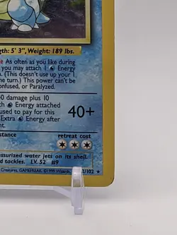 Pokemon TCG Blastoise Base Set Holo Unlimited Rare Card 2/102 - Image 5
