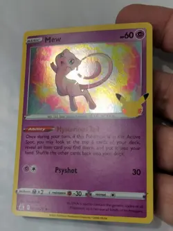 Pokemon Card Celebrations Set Mew 011/025 Holo Rare 25th Anniversary Stamped - Image 2