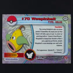 Weepinbell 70 Foil - Topps Chrome - Pokemon Card - Image 2