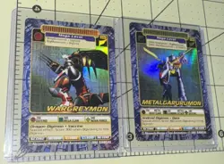Wargreymon Metalgarurumon Digimon Cards Holographic Bandai 2001 - Image 5