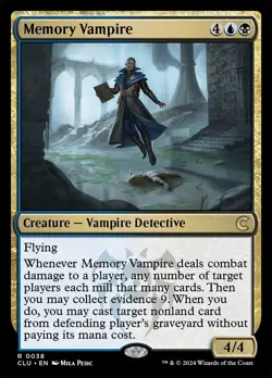 MTG 1x Memory Vampire, NM, Ravnica Clue, Mill Cards Cast Graveyard Collect Dimir - Image 1