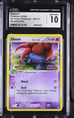 CGC 10 Gloom Reverse Holo 42/110 EX Holon Phantoms Pokemon Card - Image 1