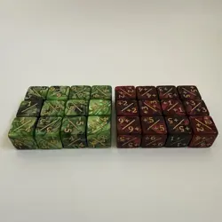 Magic the Gathering - Black /Red / Green 6-Sided Counter Dice - 24 Pieces - MTG - Image 2