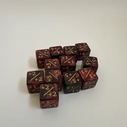 Magic the Gathering - Black /Red / Green 6-Sided Counter Dice - 24 Pieces - MTG - Image 5