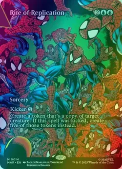 MTG - Rite of Replication - Borderless - Marvels Spiderman - FOIL - NM - Image 1