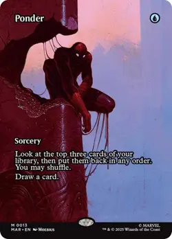 MTG - Ponder - Borderless - Marvels Spiderman - Non Foil - NM - Image 1