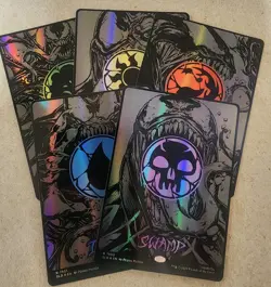 Secret Lair Venom Lands Raised Foil Set - Magic The Gathering - 1 Each Land - Image 1