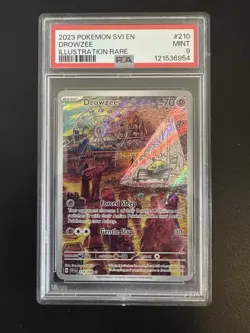 Pokemon TCG Drowzee Card 210/198 Illustration Rare PSA 9 Mint - Image 1