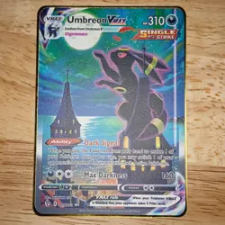 Metal Card Umbreon VMAX Evolving Skies 215/203 Pokemon- For Display - Image 1
