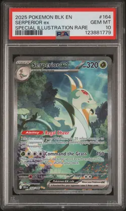 2025 POKEMON BLK EN-BLACK BOLT SPECIAL ILLUSTRATION RARE SERPERIOR EX PSA 10 - Image 1