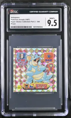 CGC 9.5 Nidoqueen Prism Amada Hyper Sticker Part 2 1997 Pokemon - Image 1