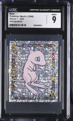 CGC 9 Mew Holo S23 Merlin Series 1 1998 Pokemon - Image 1