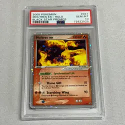 Moltres ex PSA 10 Black Star Promo 031 Pokemon Holo 2005 - Image 1