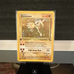 Pokemon Hitmonlee 7/62 Fossil Holo First Edition Near Mint - Image 1