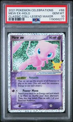 2021 POKEMON CELEBRATIONS CLASSIC COLLECTION #88 MEW EX-HOLO PSA 10 - Image 1