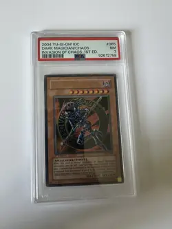 Yugioh YuGiOh! PSA 7 Dark Magician Of Chaos IOC-065 1st Ed Invasion Of Chaos - Image 1