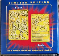 Pokemon Burger King 23k Gold Plated Trading Card CHARIZARD Sealed Blue Box New - Image 3