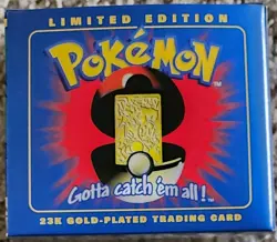 Pokemon Burger King 23k Gold Plated Trading Card CHARIZARD Sealed Blue Box New - Image 4