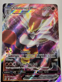 Cinderace VMAX 036/192 Swsh02: Rebel Clash Holo - Pokemon Card - Image 1