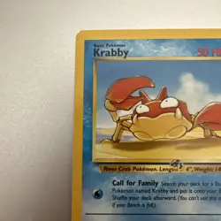 Pokemon TCG Krabby Card 51/62 Fossil Ink Blot Error Misprint, WOTC 1999 Vintage - Image 5