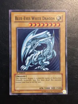 Yu-Gi-Oh! SUPER RARE CARD BLUE-EYES WHITE DRAGON DPKB-EN001 1ST VLP - Image 1