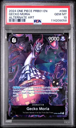 2024 ONE PIECE PRB01-PREM BOOSTER -ONE PIECE CARD THE BEST- GECKO MORIA PSA 10 - Image 1
