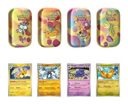 (PACK 2) Pokemon 4 Mini Tins + 4 Promo Cards - 151 SAMS CLUB EXCLUSIVE - Image 1