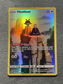 Hoothoot TG12/TG30 Trainer Gallery Full Art Rare Holo Pokemon Card Astral Radian - Image 1