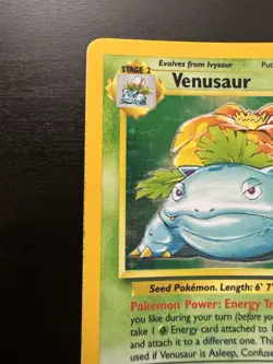 Venusaur 15/102 Holo Rare Base Set Unlimited Pokemon Card HP No Creases - Image 2
