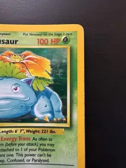 Venusaur 15/102 Holo Rare Base Set Unlimited Pokemon Card HP No Creases - Image 3