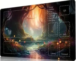 MTG Table Playmat Mystic Forest TCG CCG Pad Trading Card Game Mat - New - Image 1