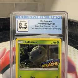 Bulbasaur Black Star Promos SM198 Det Pikachu Pokemon Card Holo Promo CGC 8.5 NM - Image 2