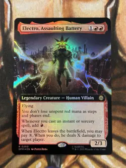 FOIL Electro, Assaulting Battery #260 (Borderless) Marvel's Spider-Man - NM/M 🔥 - Image 1