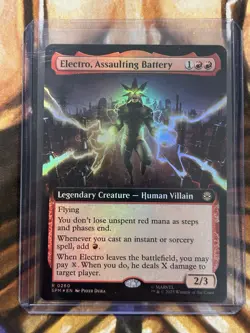 FOIL Electro, Assaulting Battery #260 (Borderless) Marvel's Spider-Man - NM/M 🔥 - Image 3