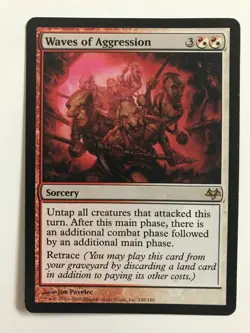 Waves of Aggression Eventide Magic mtg Light Play, English - Image 1