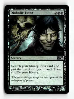 MTG | Diabolic Tutor | M10 | Foil | Moderately Played | English - Image 1