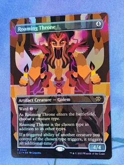 1x FOIL BORDERLESS Roaming Throne, LP (see photos), LCI, Magic Gathering, MtG - Image 2