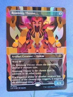 1x FOIL BORDERLESS Roaming Throne, LP (see photos), LCI, Magic Gathering, MtG - Image 3