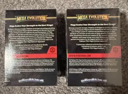 2x Pokemon TCG Mega Evolution Booster - Sealed - Slight tear in one box - Image 2